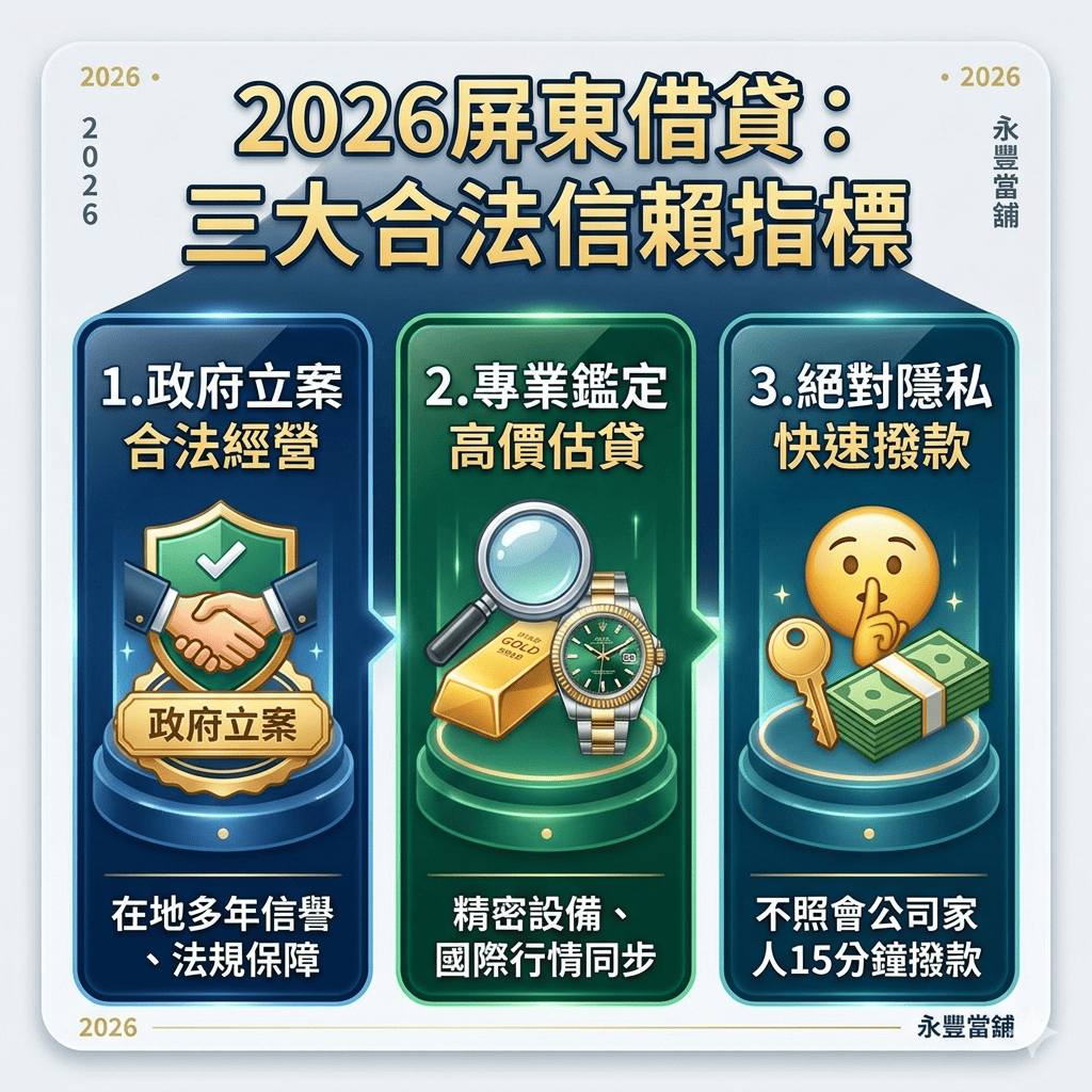 屏東小額借貸利息透明-永豐當舖薪轉借款保密專案