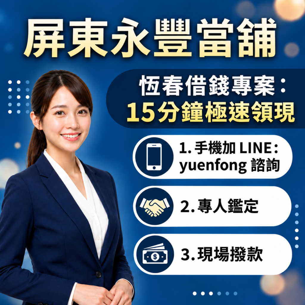 屏東恆春借款、恆春汽機車借款、屏東永豐當舖、恆春轉貸降息推薦、恆春免留車借錢